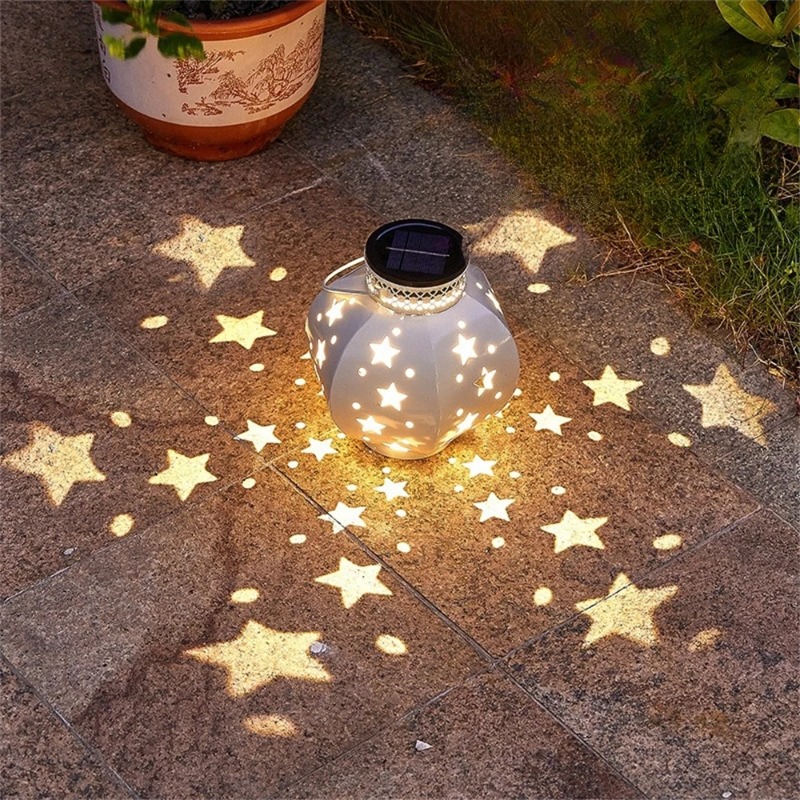 Lighting Decoration Ideas - Luminária Projetora Solar Suspensa para Jardim,