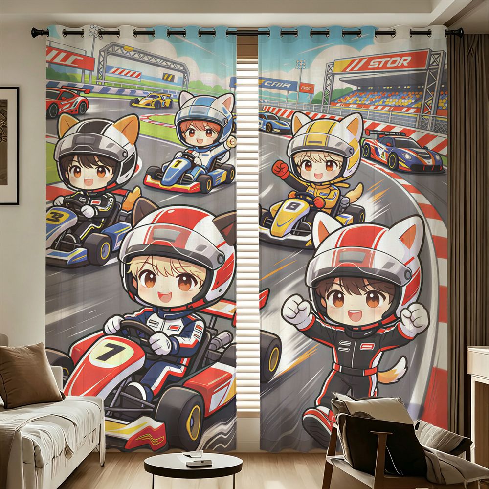 Decor Kart Lighting - Cortinas com estampa digital de desenho