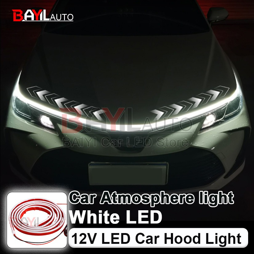 Lighting Bolt Decor - Faixa de luz branca para capô