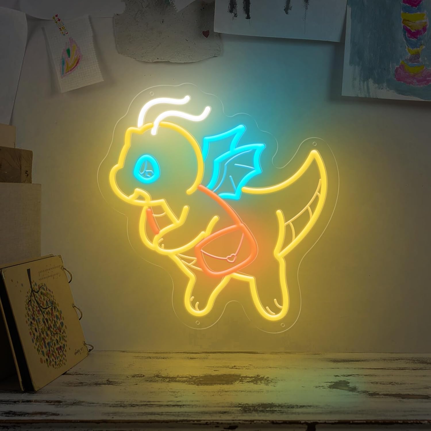 Outdoor Lighting Decor Ideas - Usb regulável bonito dinossauro luz de