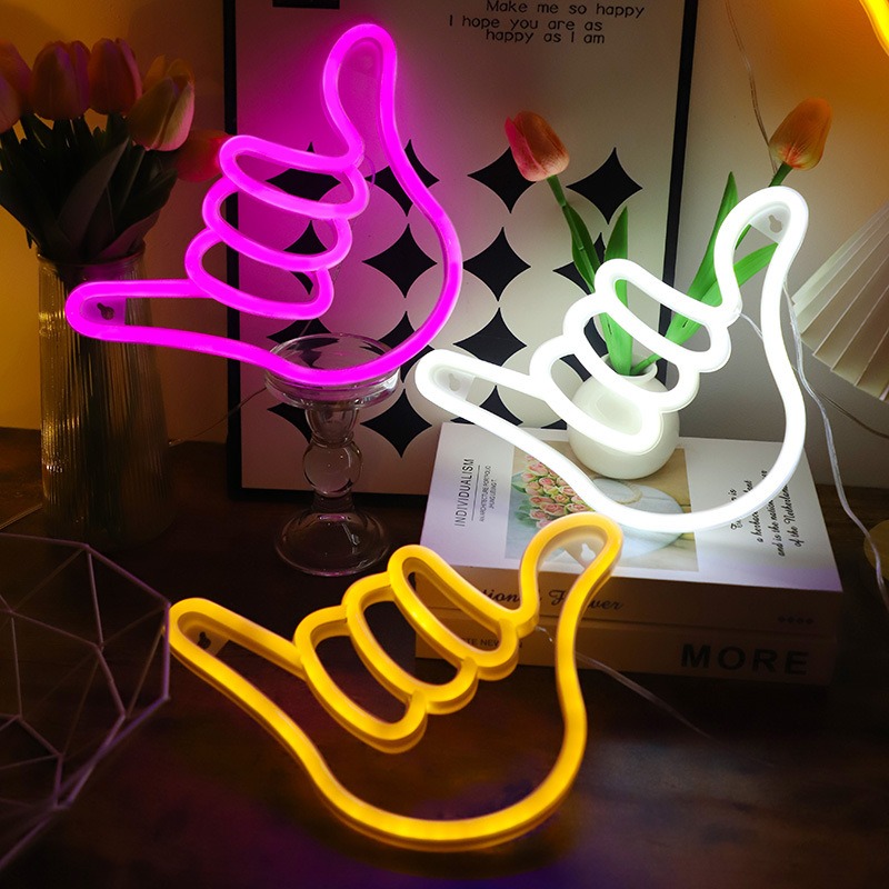 Ok Lighting Decor - Led sinal de néon paz mão