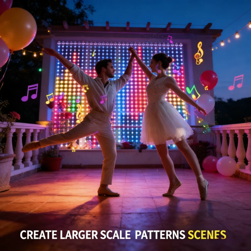 Lighting Decor For Wedding - Luzes de Cortina Inteligentes 400LED, Luzes