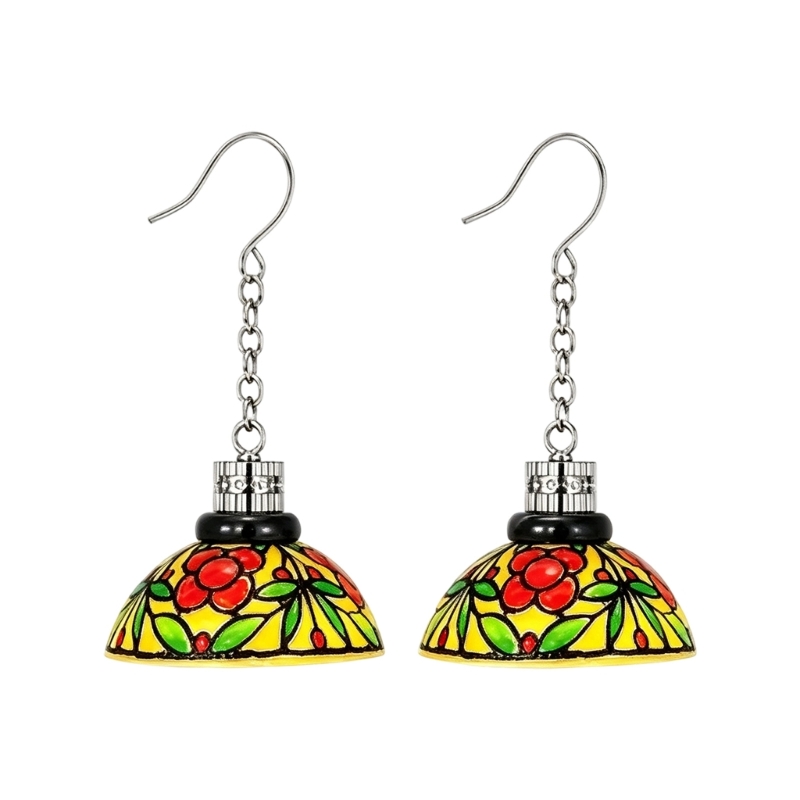 Geometric Lamp Shade - Par brincos florais 195C com design