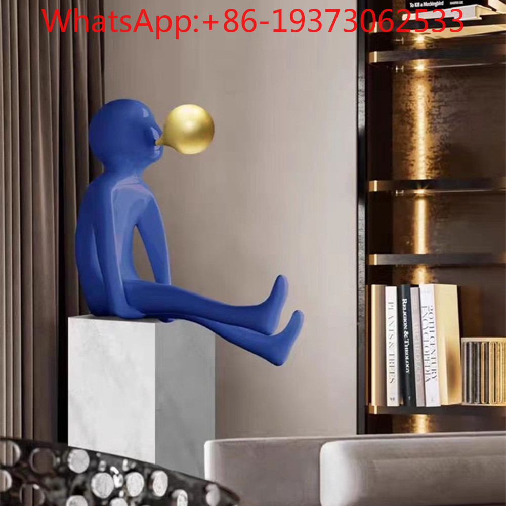 Lighting Decor - Escultura de Entrada com Figura Soprando