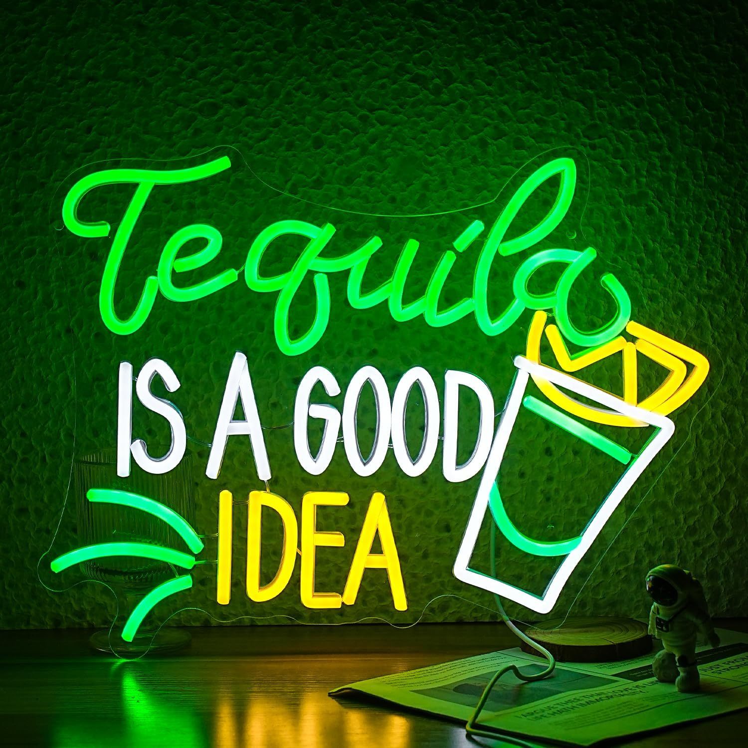 Outdoor Lighting Decor Ideas - Letreiro Neon 'Tequila Is A Good