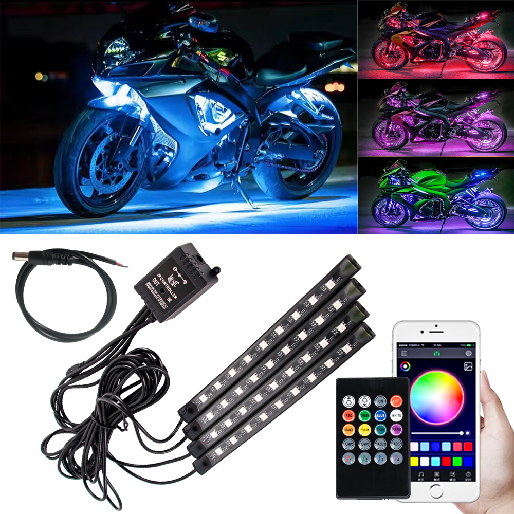 Lighting Bolt Decor - Led motocicleta carro atmosfera pé luz