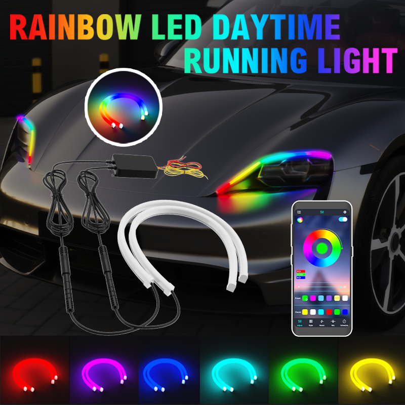 Lighting Bolt Decor - 2PCS Luzes LED DRL para Carro