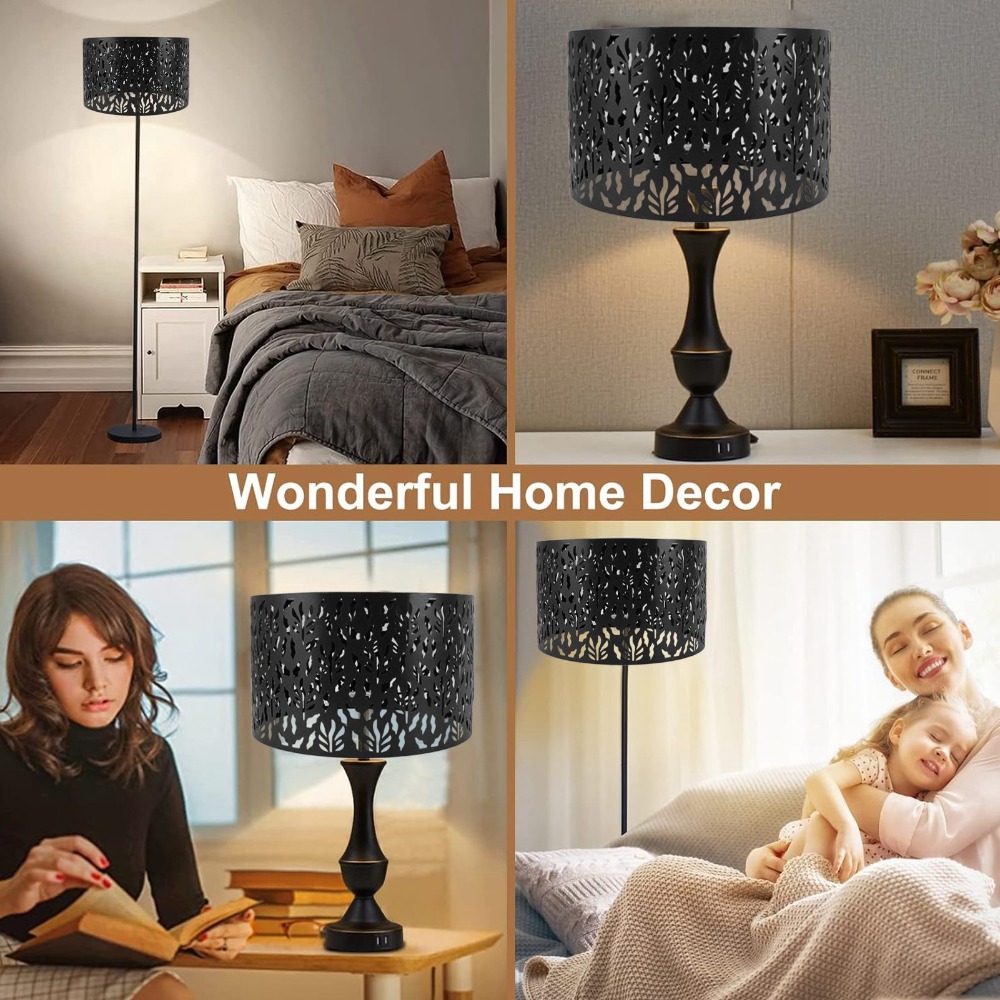 Geometric Lamp Shade - Abajur de Ferro Simples com Padrão