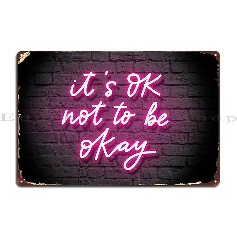 Ok Lighting Decor - Letreiro de Neon 'It's Ok Not