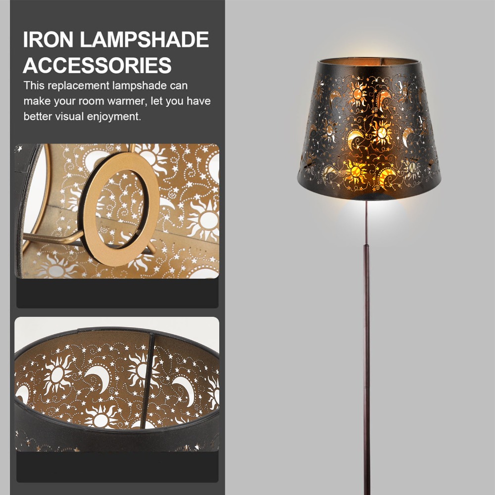 Geometric Lamp Shade - Abajur de Ferro Simples com Padrão