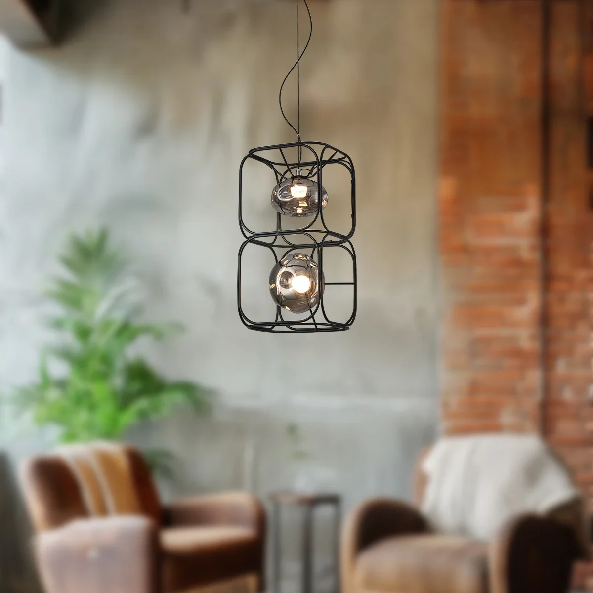 Retro led lustre preto geométr - Geometric Lamp Shade avaliação e preço