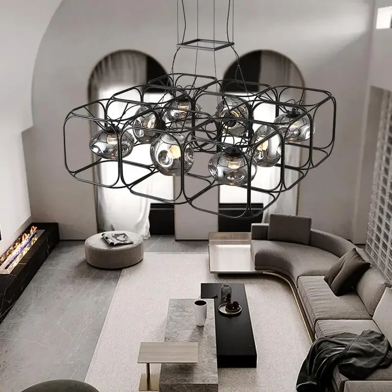Retro led lustre preto geométr - Geometric Lamp Shade avaliação e preço