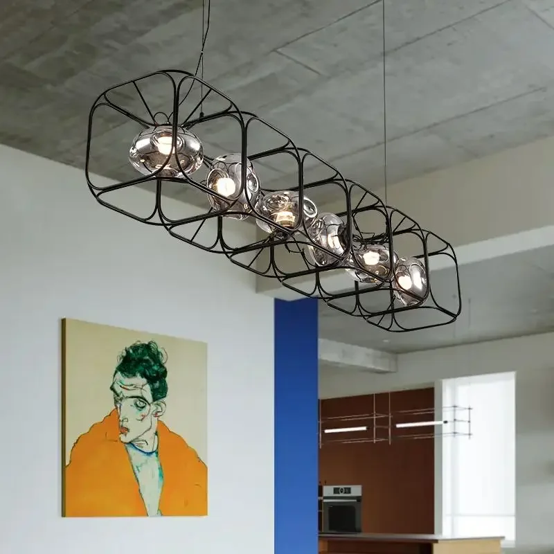 Retro led lustre preto geométr - Geometric Lamp Shade avaliação e preço