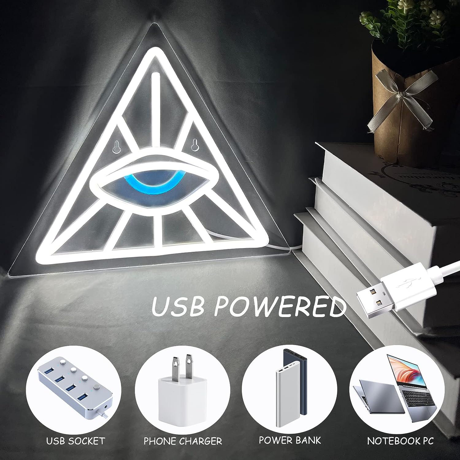 Luz Neon LED em Forma de Olho  - Outdoor Lighting Decor Ideas avaliação e preço