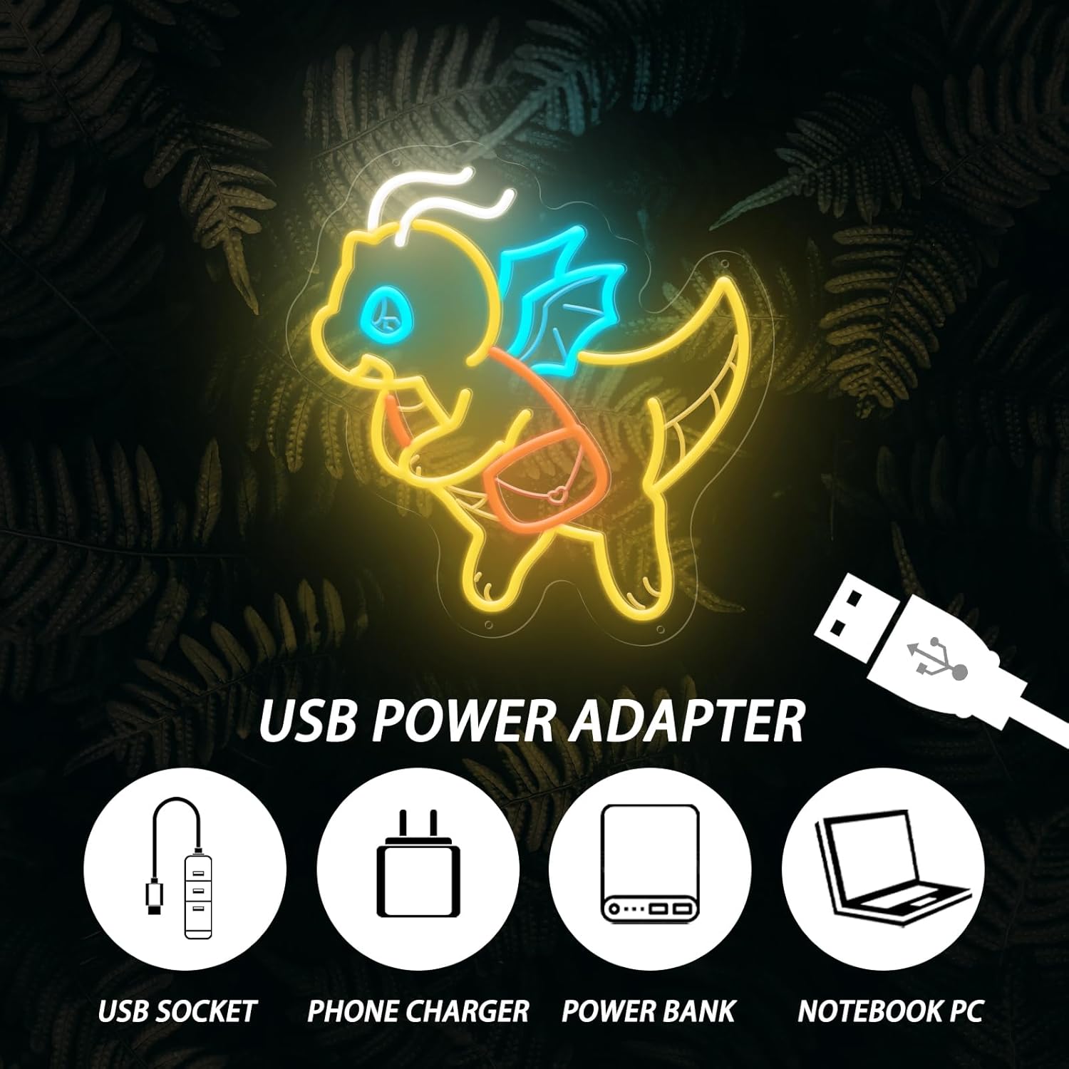 Usb regulável bonito dinossaur - Outdoor Lighting Decor Ideas avaliação e preço