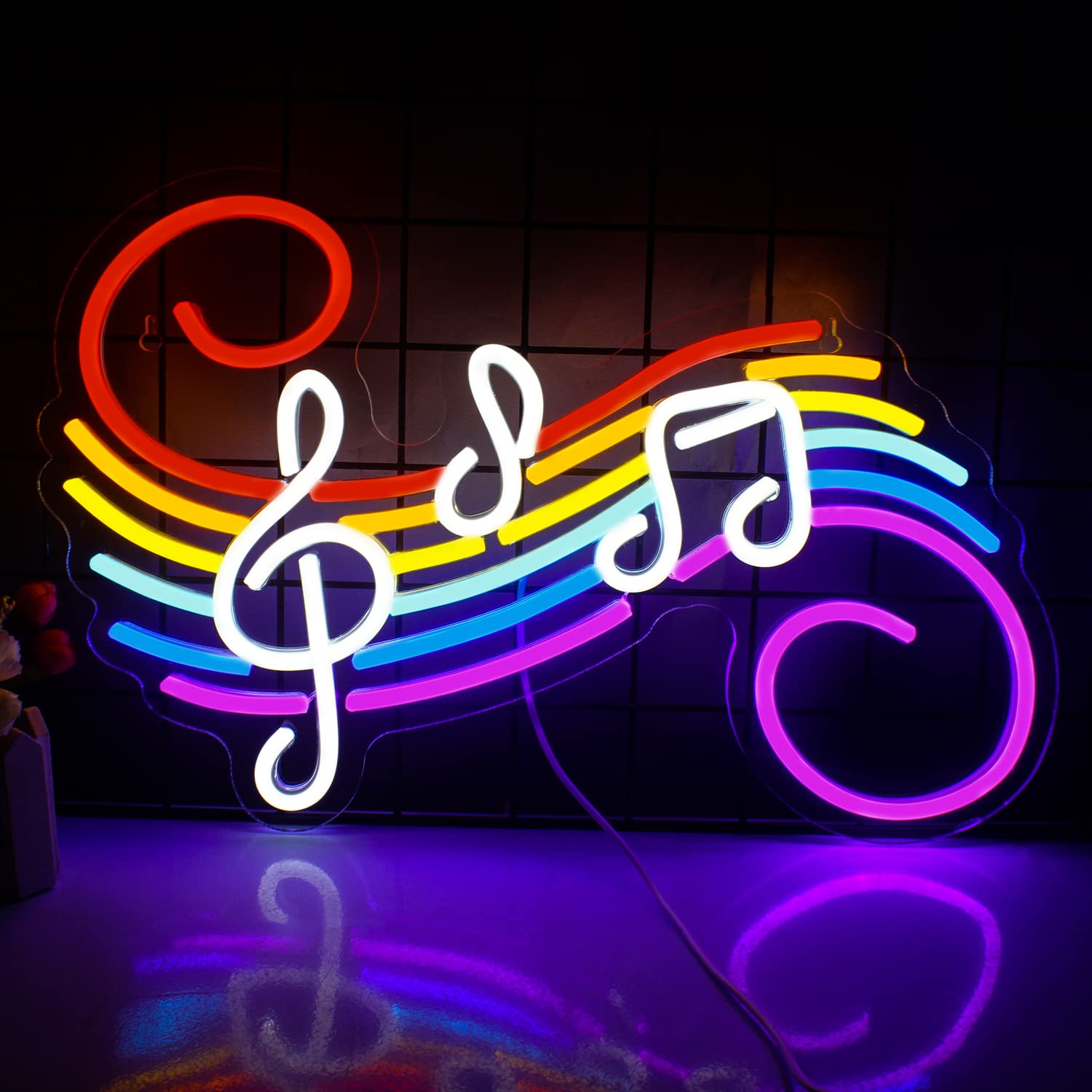 Letreiro Neon de Notas Musicai - Lighting Decor For Wedding avaliação e preço