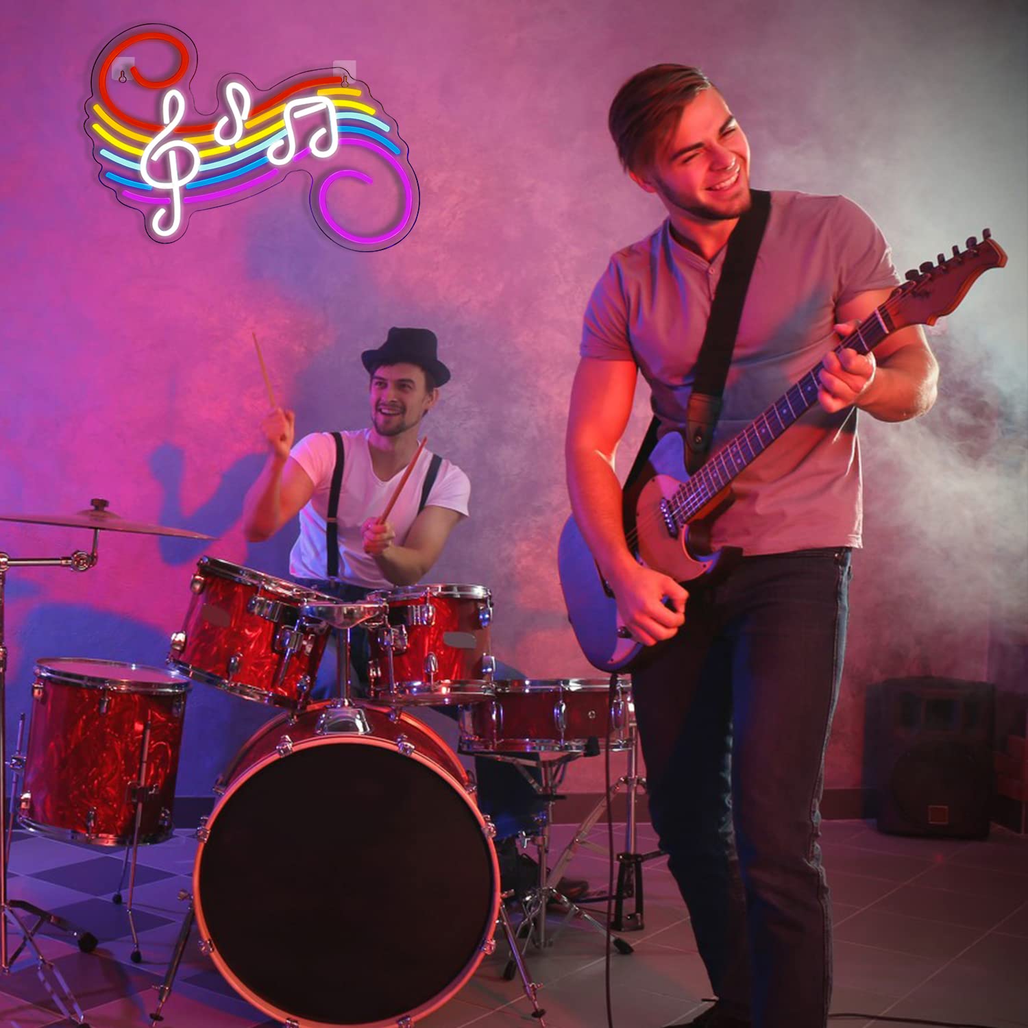 Letreiro Neon de Notas Musicai - Lighting Decor For Wedding avaliação e preço