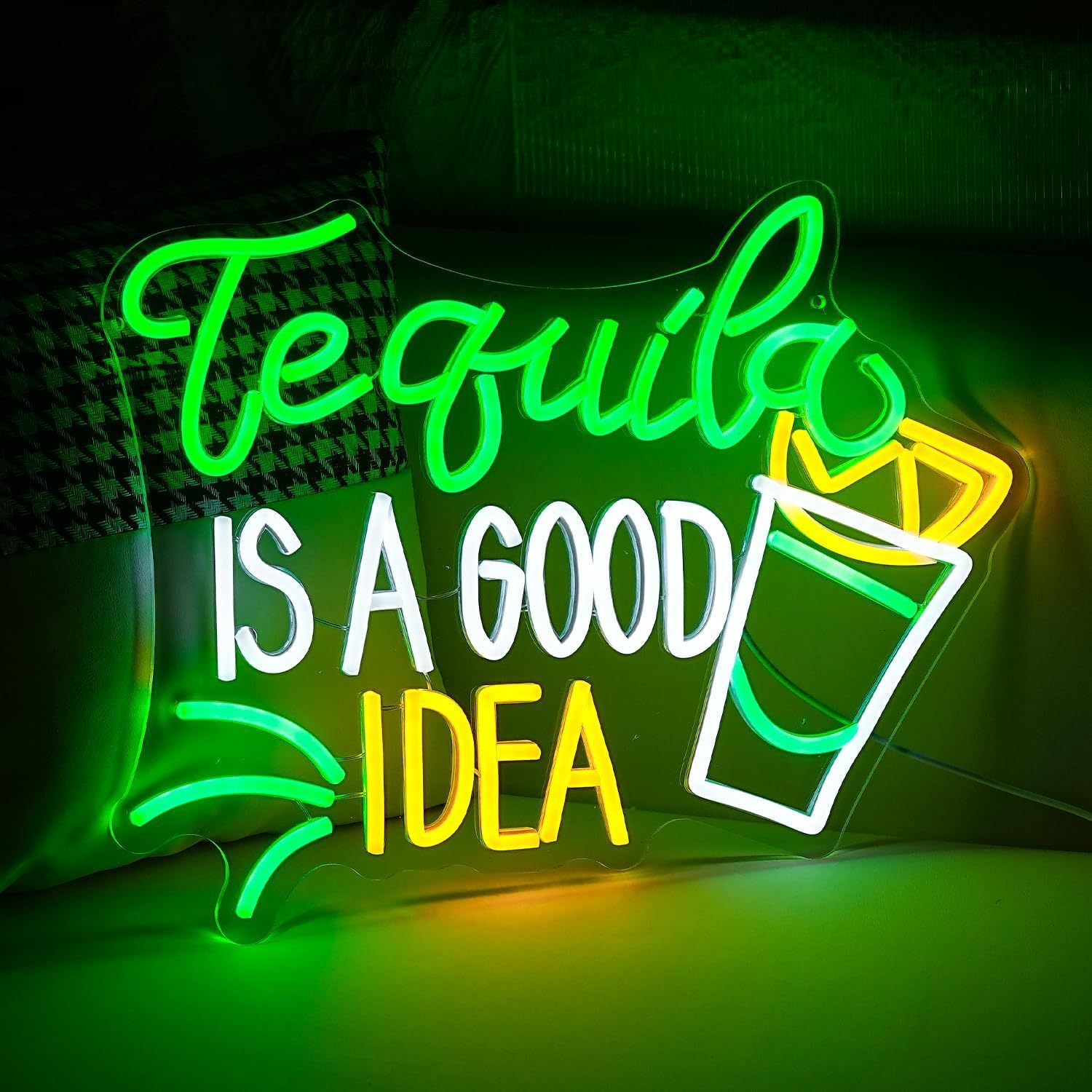 Letreiro Neon 'Tequila Is A Go - Outdoor Lighting Decor Ideas avaliação e preço