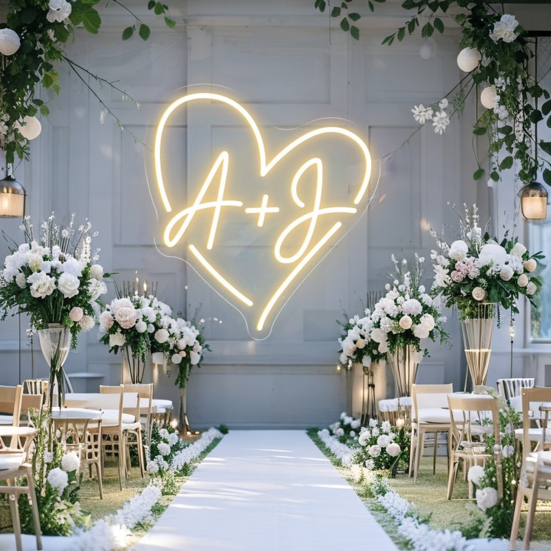 Iniciais personalizadas coraçã - Lighting Decor For Wedding avaliação e preço