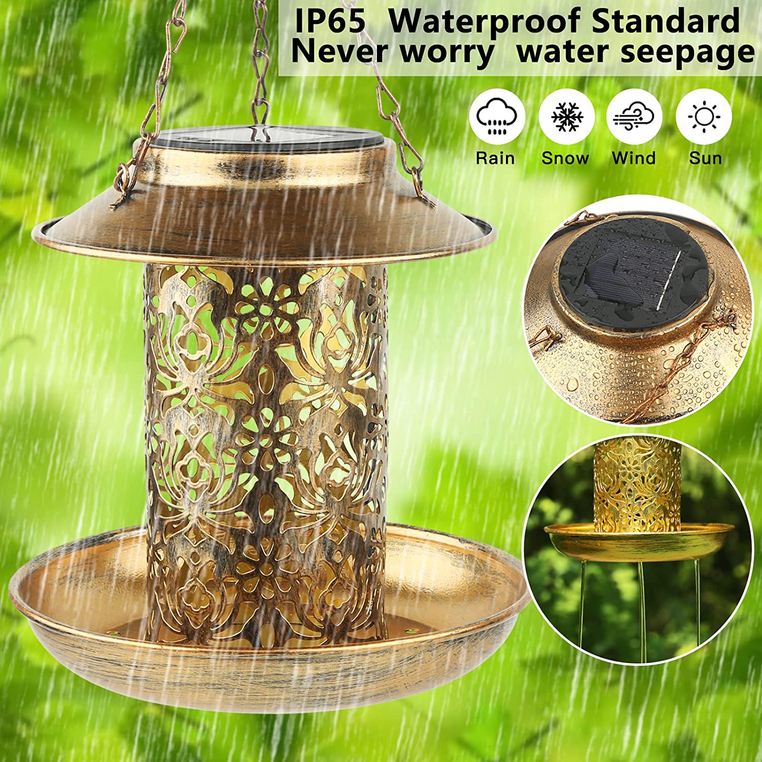Alimentador solar de pássaros  - Outdoor Lighting Decor Ideas avaliação e preço