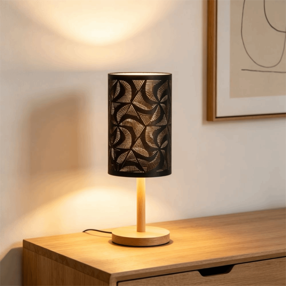 Abajur de Ferro Simples com Pa - Geometric Lamp Shade avaliação e preço