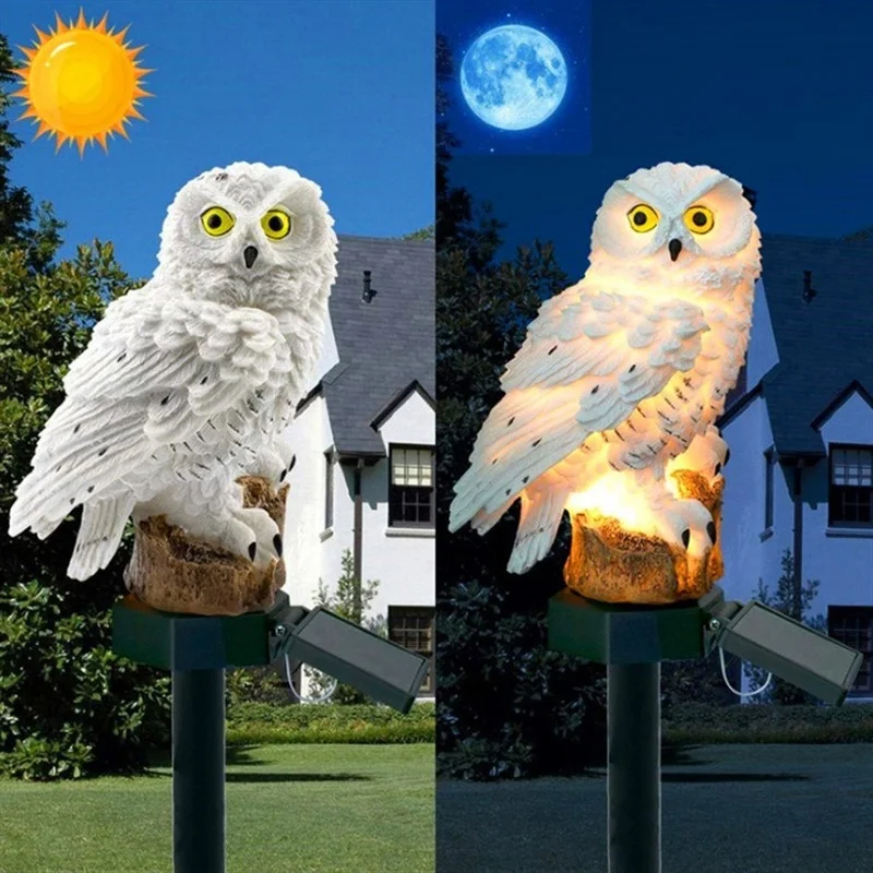 Estátua de Coruja Solar com Lu - Lighting Decoration Ideas avaliação e preço
