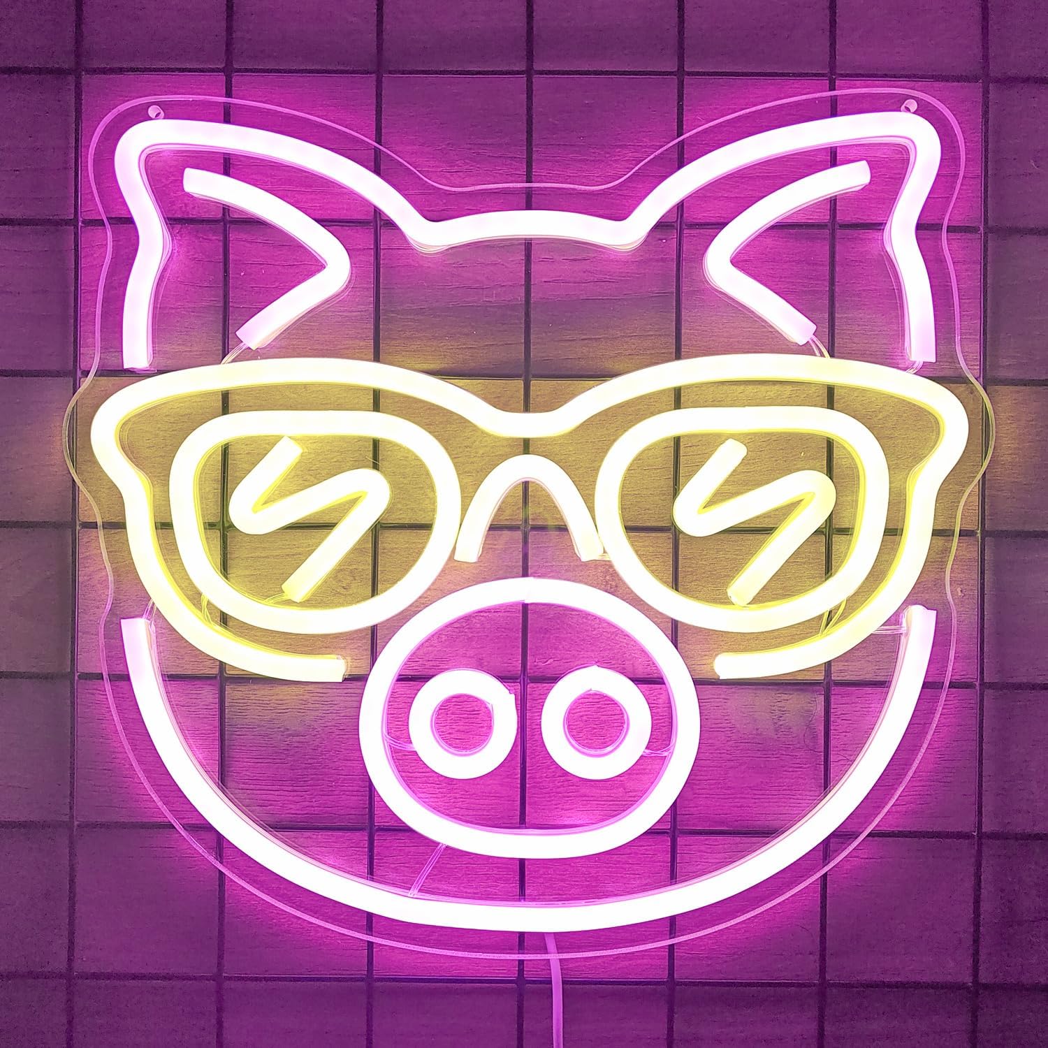 Porco rosa com óculos amarelos - Outdoor Lighting Decor Ideas avaliação e preço