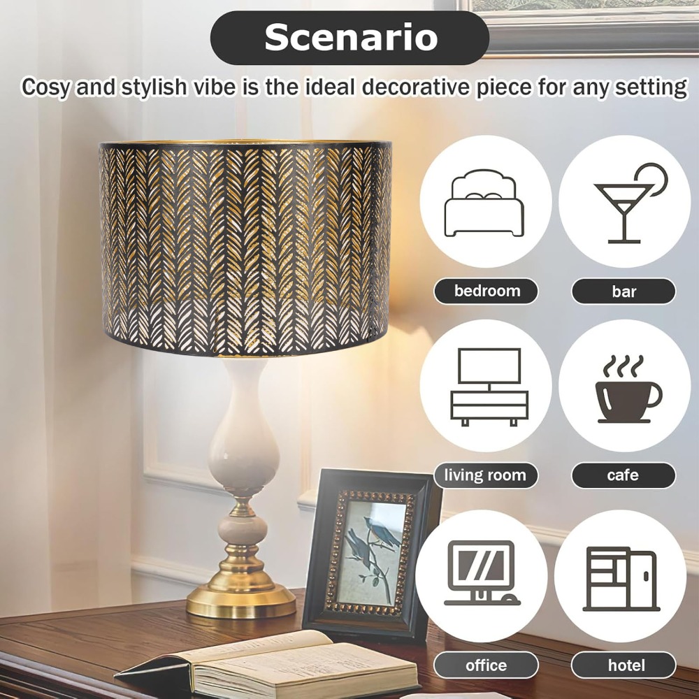 Abajur de Ferro Moderno com Pa - Geometric Lamp Shade avaliação e preço