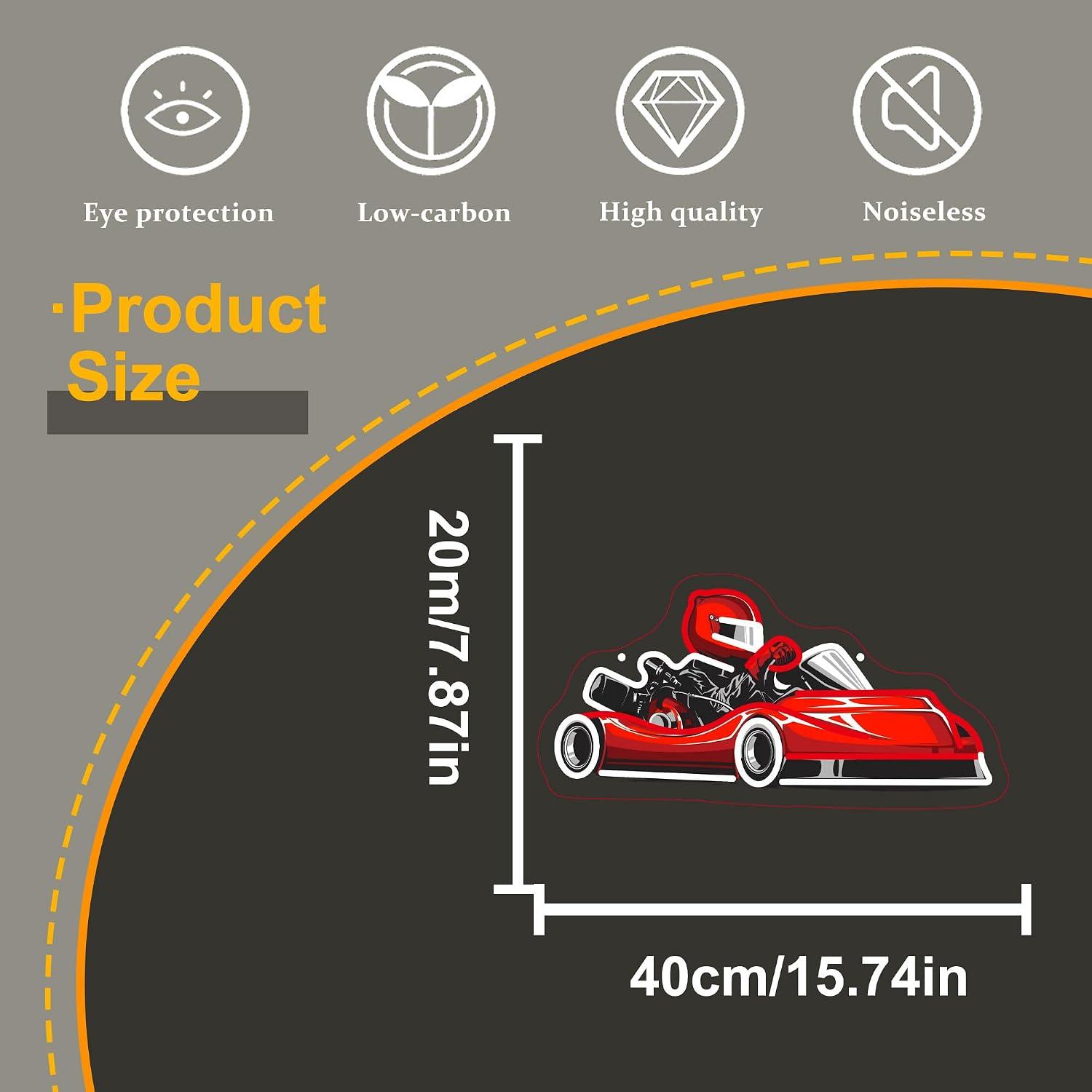 Letreiro Neon Go Kart Racer co - Decor Kart Lighting avaliação e preço