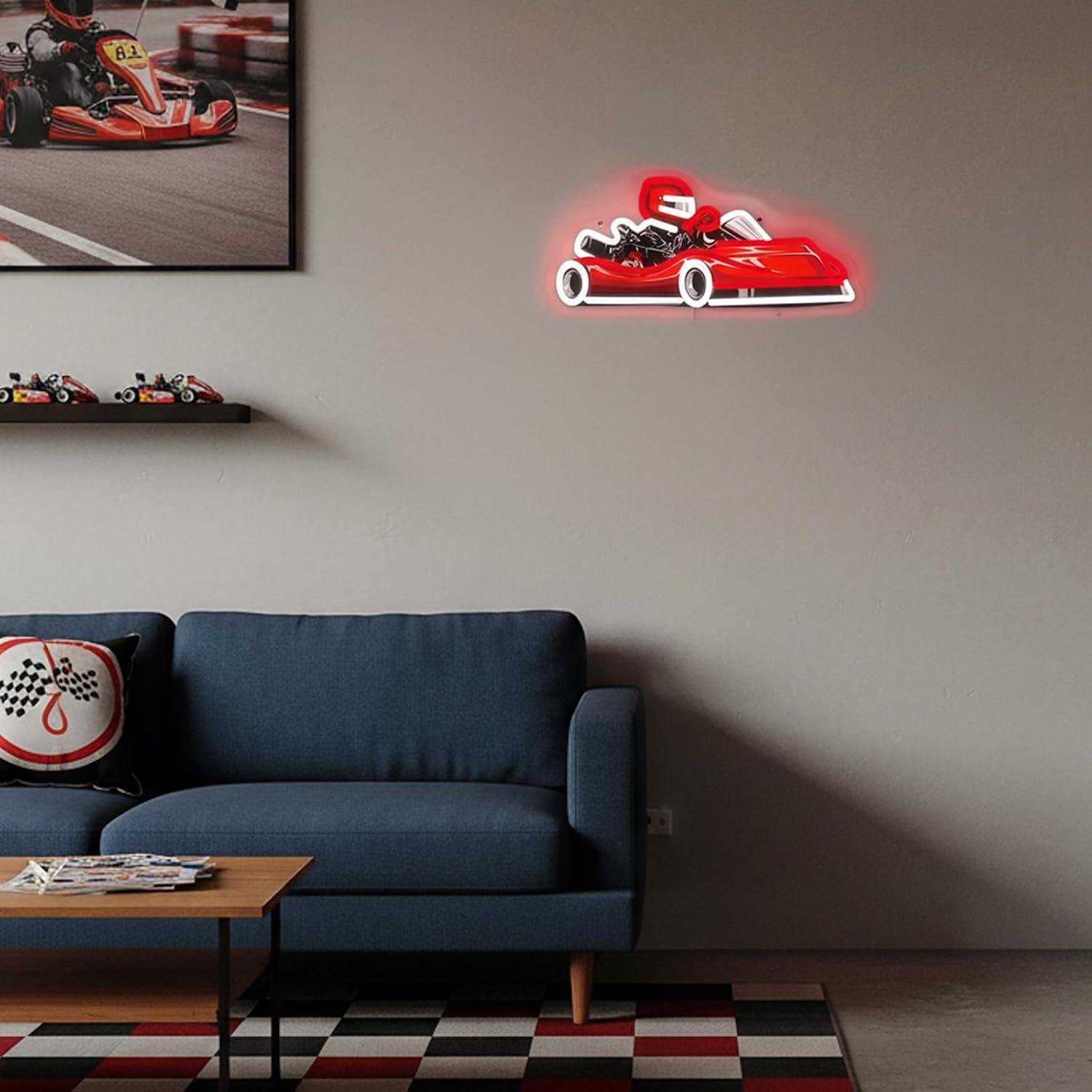Letreiro Neon Go Kart Racer co - Decor Kart Lighting avaliação e preço