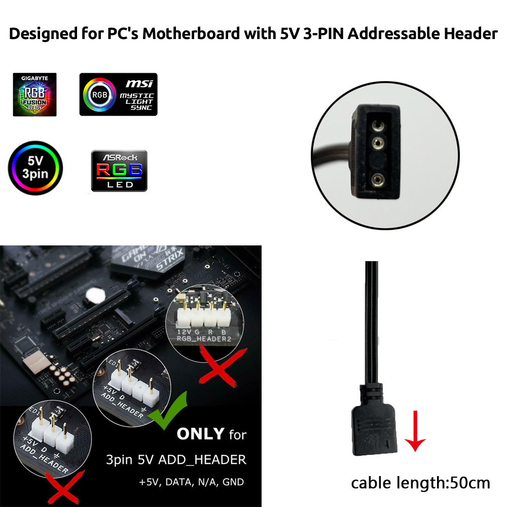 Conector ARGB 3 Pinos 5V para  - Lighting Bolt Decor avaliação e preço